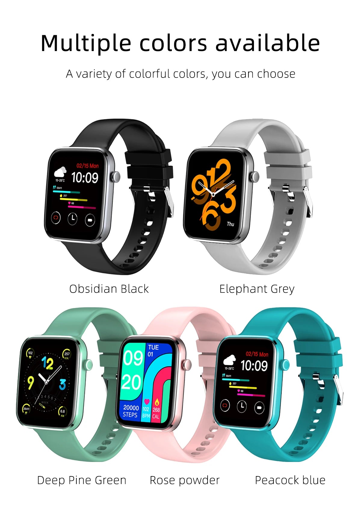 Multi Function Step Count Message Smartwatch