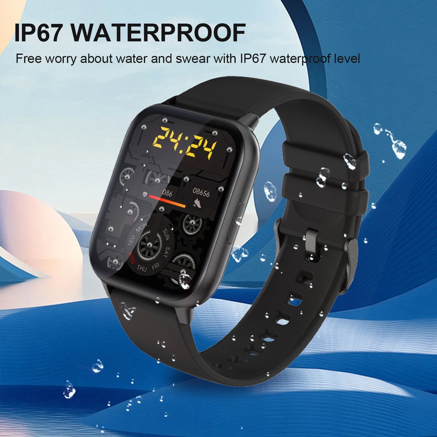 IPS Display Bluetooth Phone Call Health Monitor Smartwatch