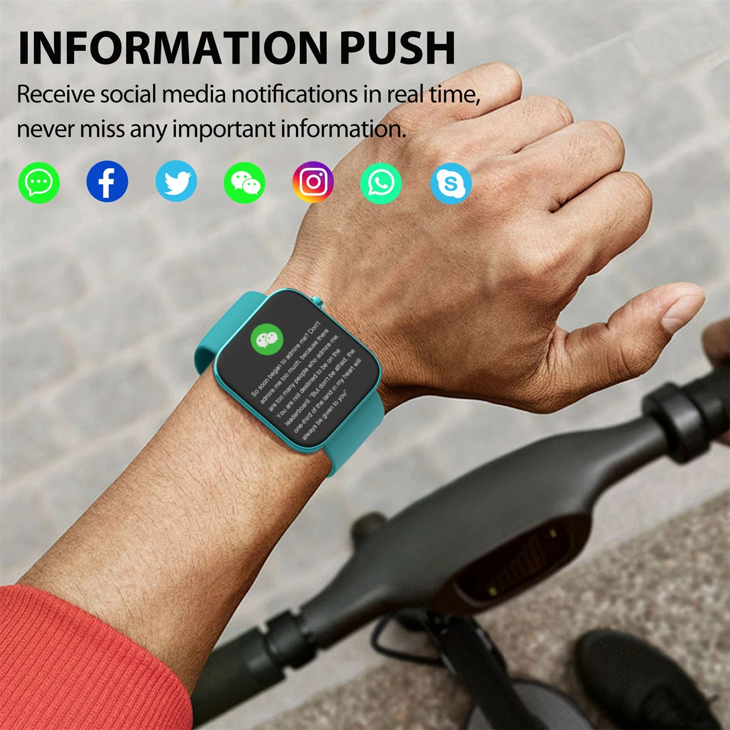 Multi Function Step Count Message Smartwatch