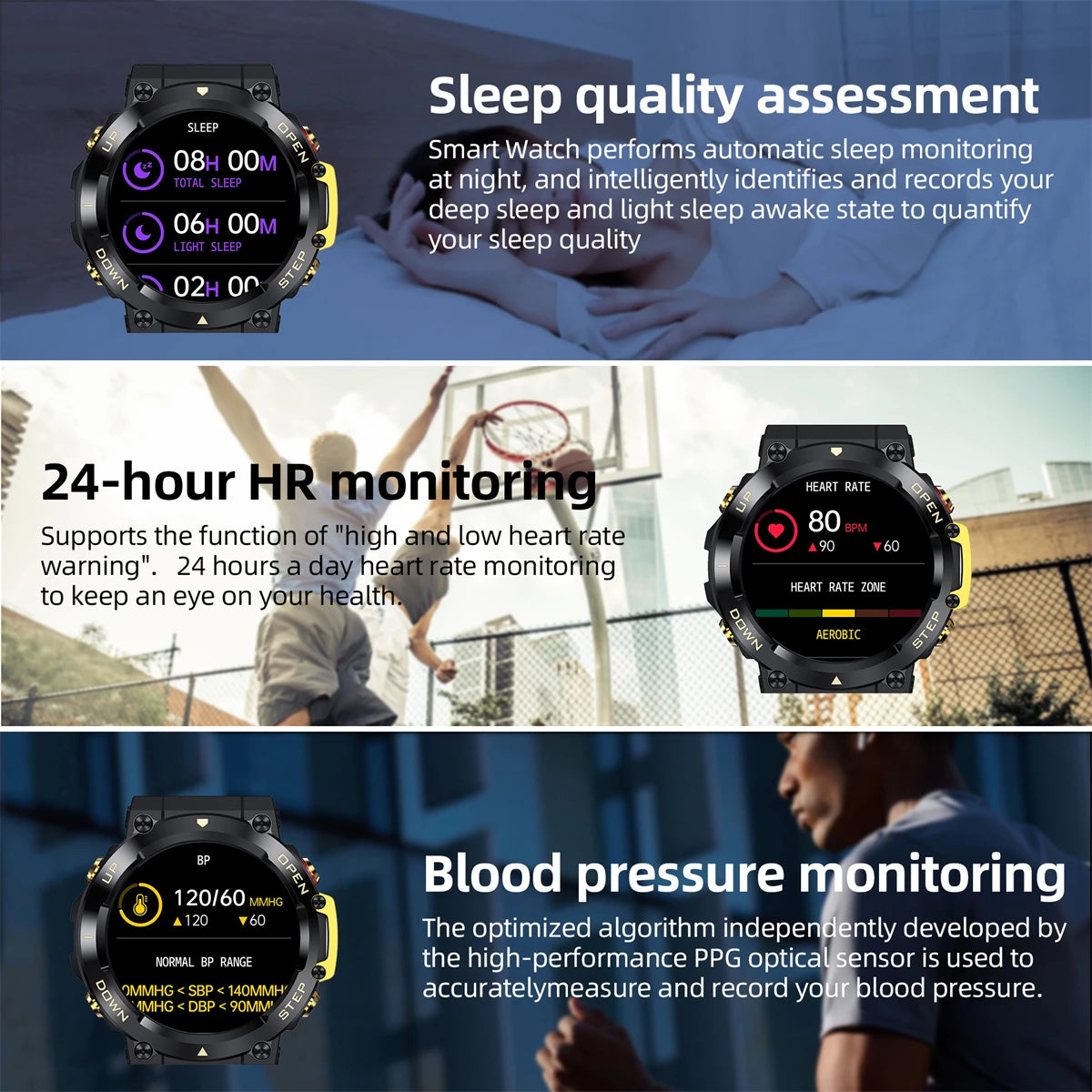 Health Monitoring Outdoor Sports Smart Watch