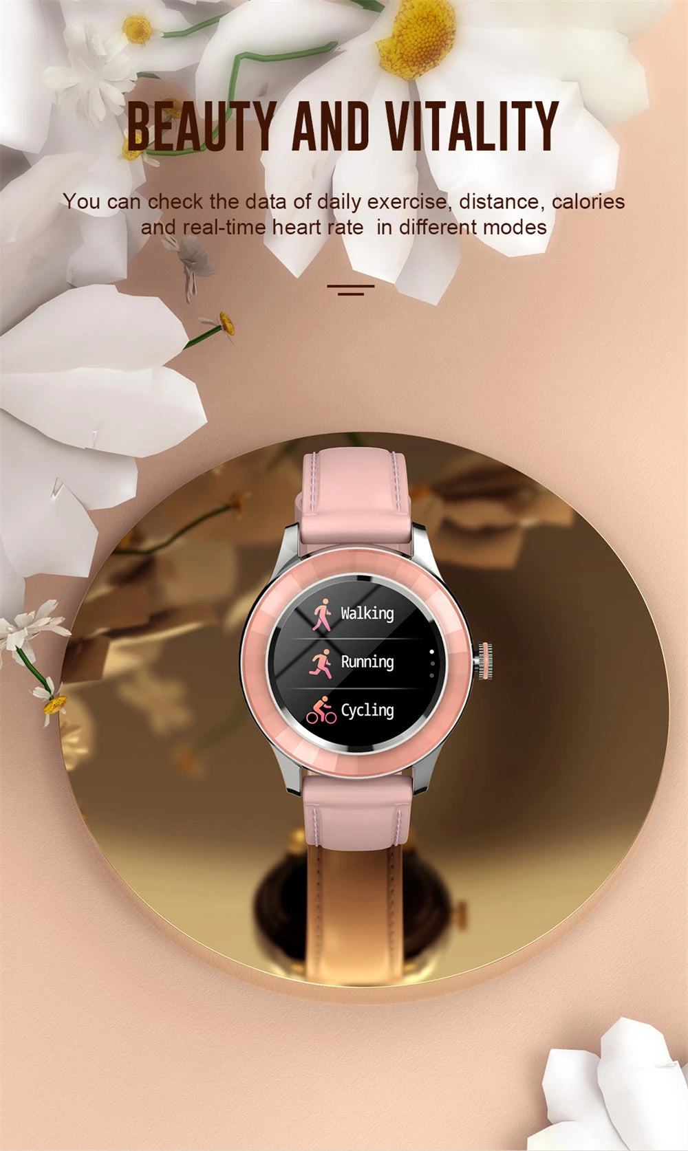 Full Touch Round Screen Waterproof Smartwatch