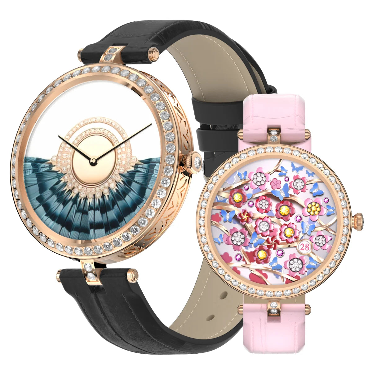 Fashion Shinning Rhinestone Bluetooth Smart Watch