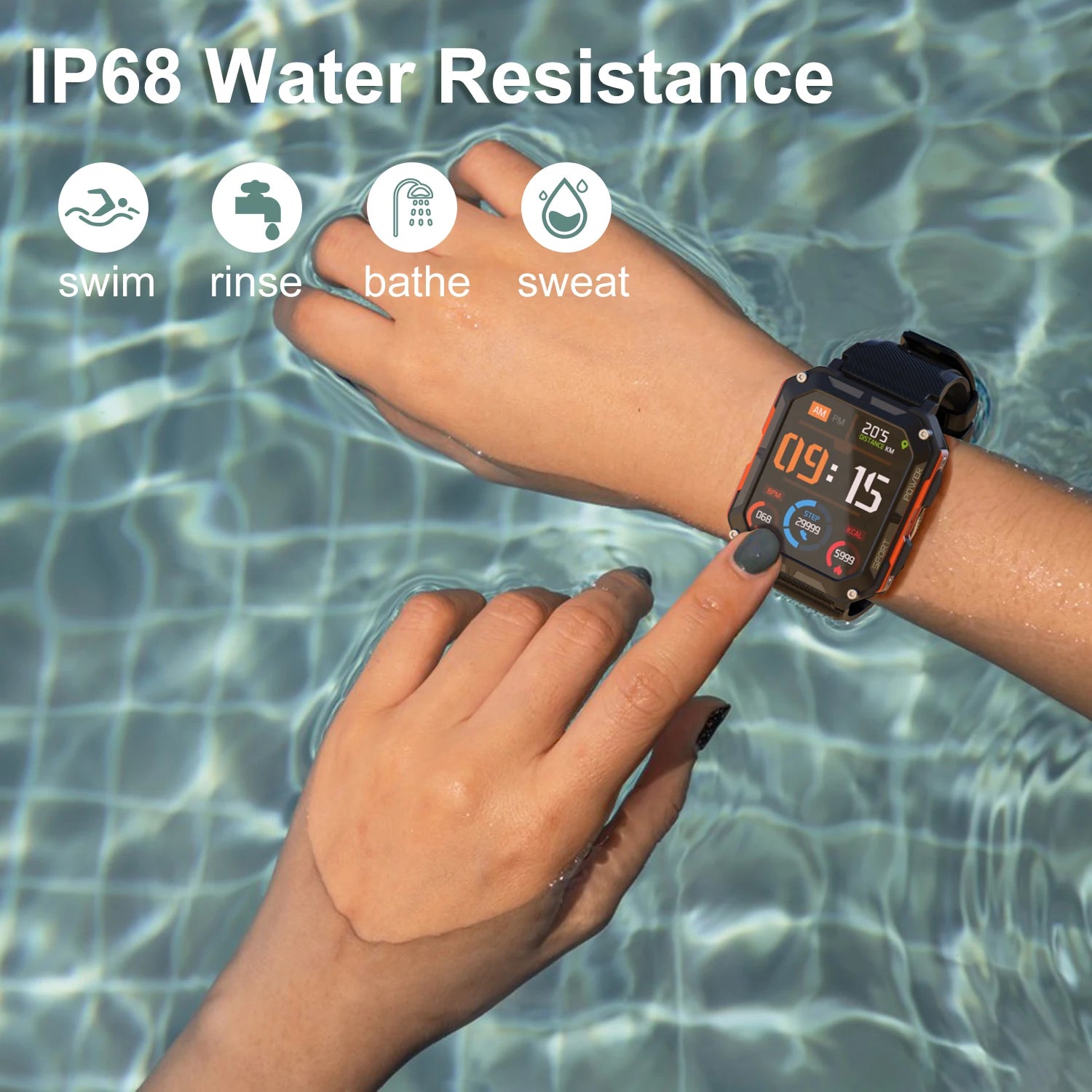 Wireless Call Waterproof Sports Wristwatch