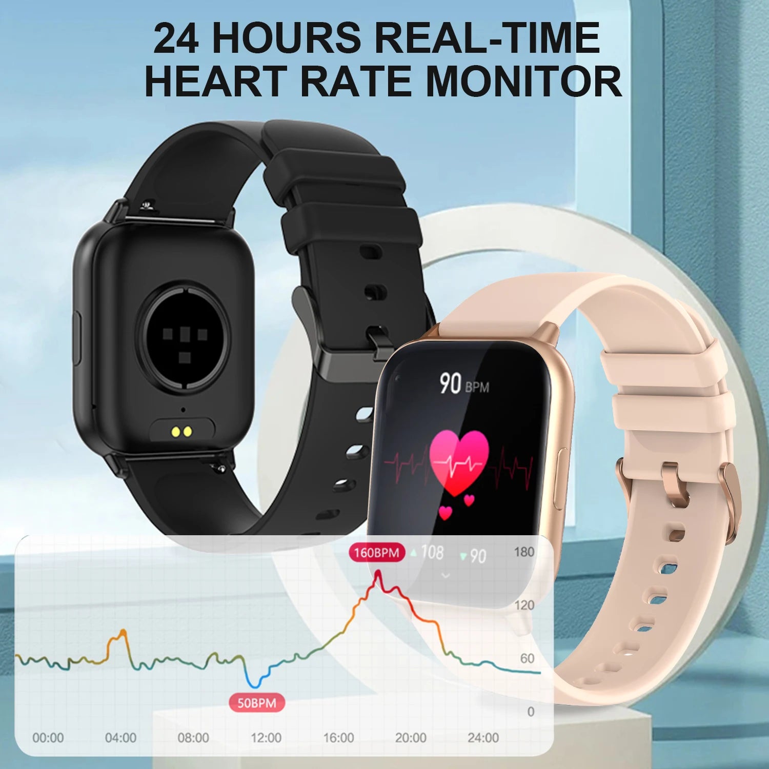 IPS Display Bluetooth Phone Call Health Monitor Smartwatch