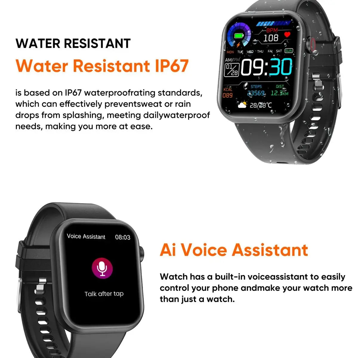 Large Screen Sports Voice Calling Smart Watch