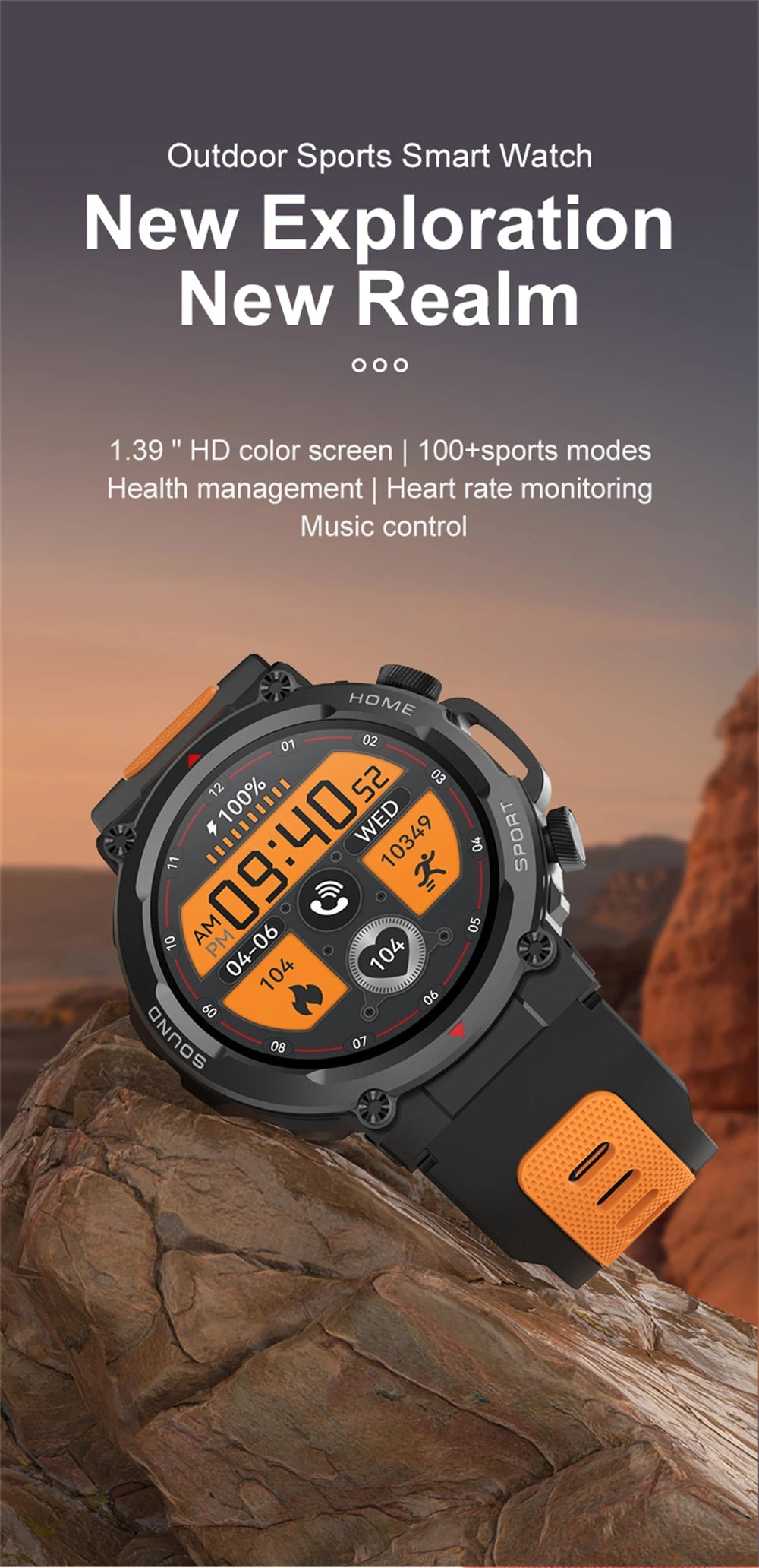 Outdoor Sports Military Smart Watch