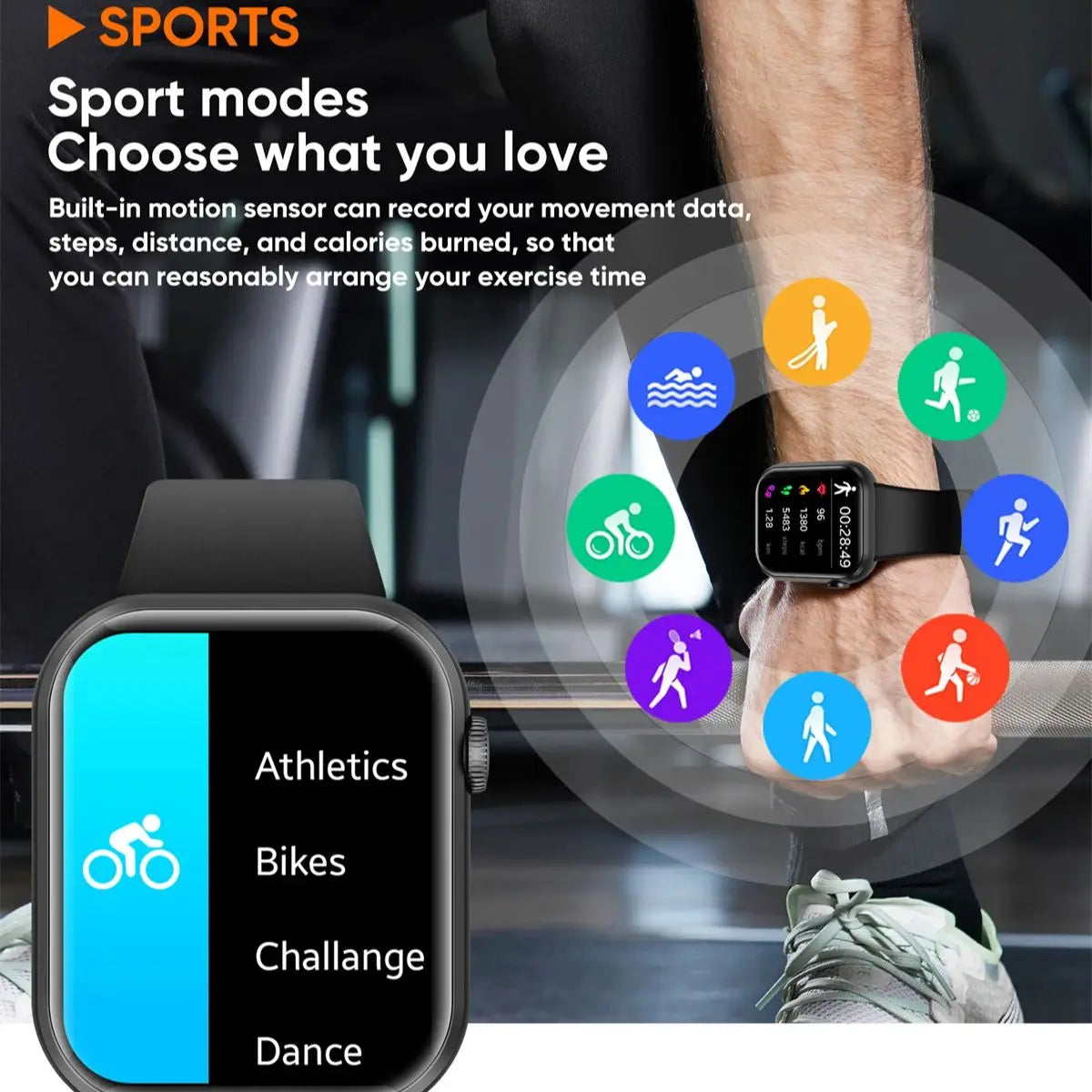 Large Screen Sports Voice Calling Smart Watch